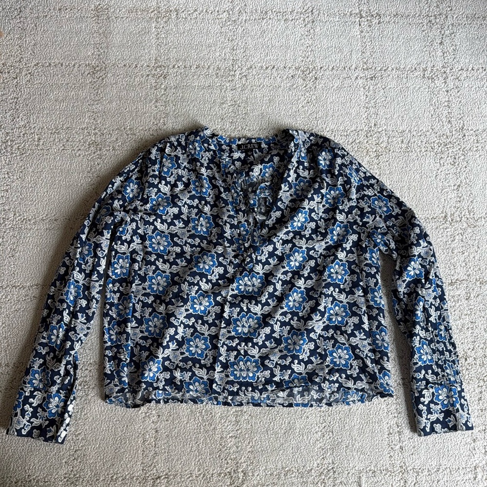 J Crew cotton voile top large